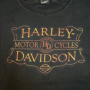 Harley-Davidson Black Tee with Fiery Logo